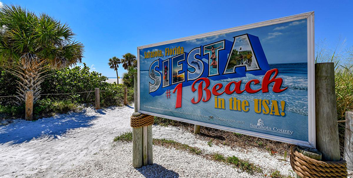 Beautiful view of Siesta Key Beach