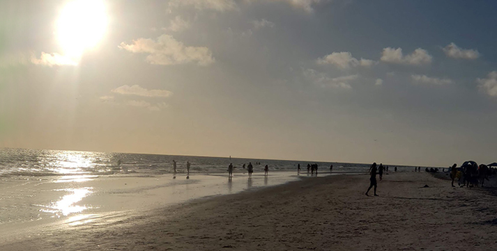 Relaxing under the sun at Siesta Key Beach